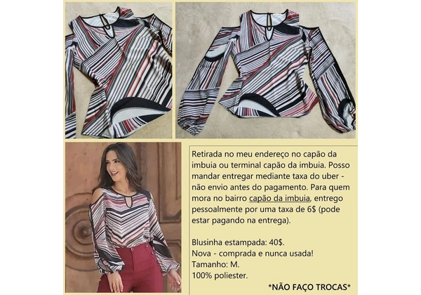 Blusinha estampada nova
