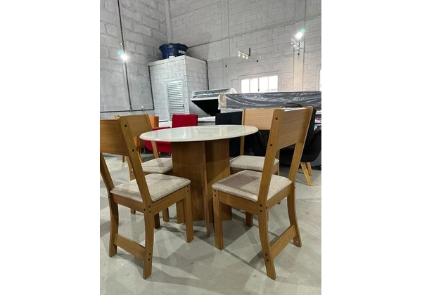 Super oferta mesa de 4 cadeiras, mesa redonda em mdf