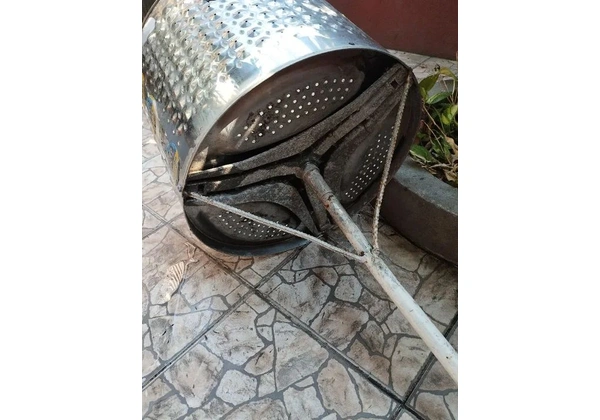 Lixeira externa tambor de máquina de lavar