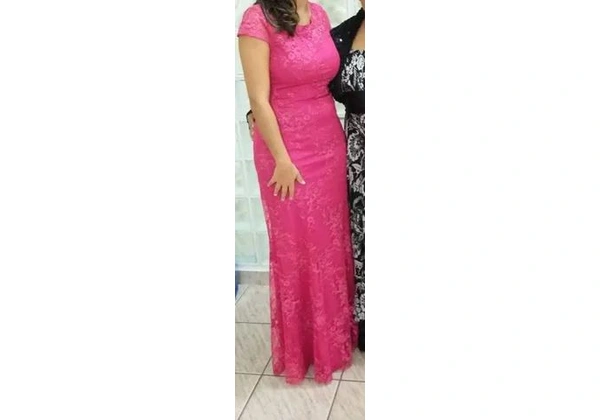 Vestido de festa longo pink
