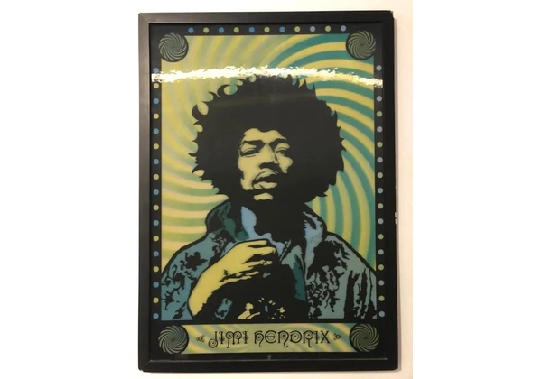 Quadro decorativo Jimi Hendrix holográfico