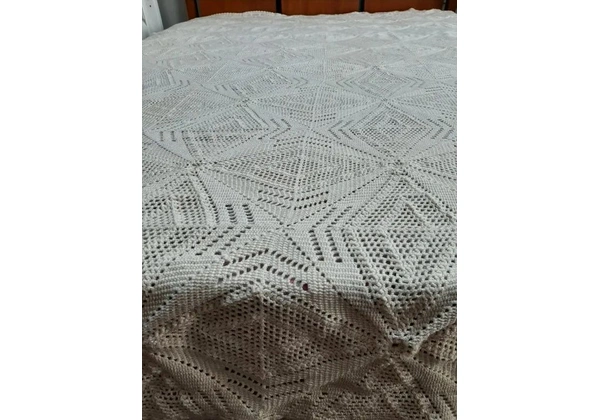 Colcha de crochê artesanal para cama casal ou Queen