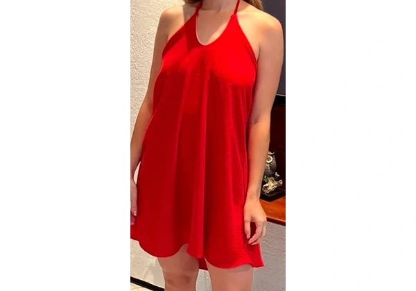 Vestido vermelho para o Natal