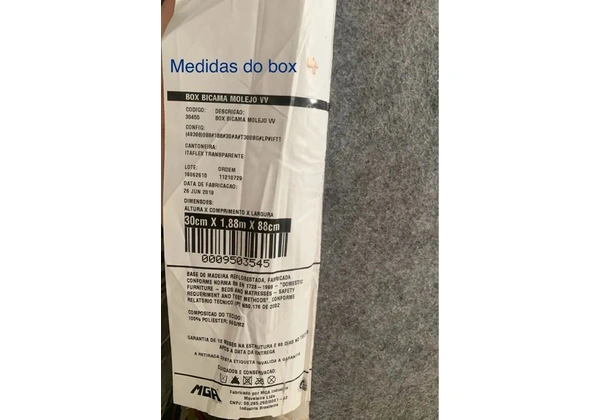 Base Box e Cama Auxiliar Solteiro Molas ensacadas ITAFLEX