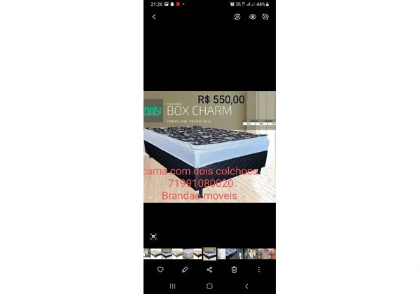 Cama casal R$ 380, 00 pop foto ilustrativa cama casal 2 colchões super luxo R$ 550, 00