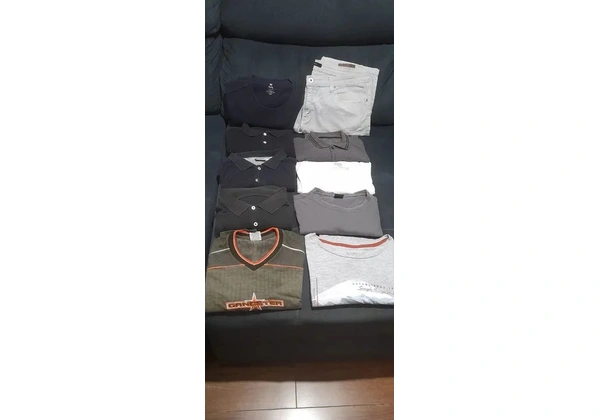 Lote 8 camisetas G + bermuda +calça tudo original