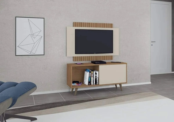 Rack com painel Málaga para tv até 50 pr T51