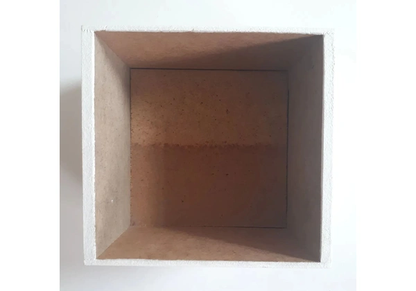 Cachepot - cachepô branco quadrado