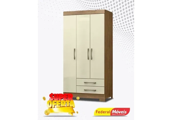 Guarda Roupa 3 Portas 2 Gavetas Direto da Fabrica Fazemos Entrega