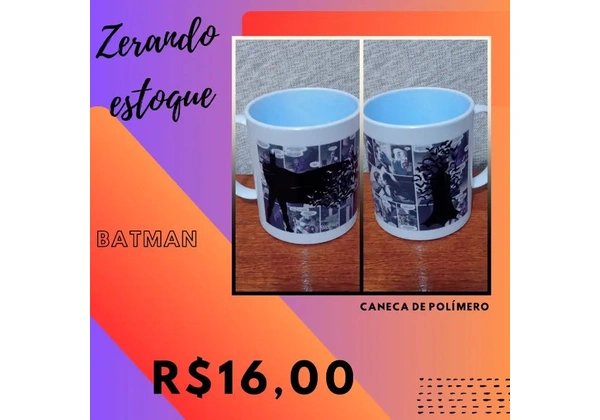 Caneca de polímero/plástico resistente - Batman, I'm Batman ou Homem de Ferro