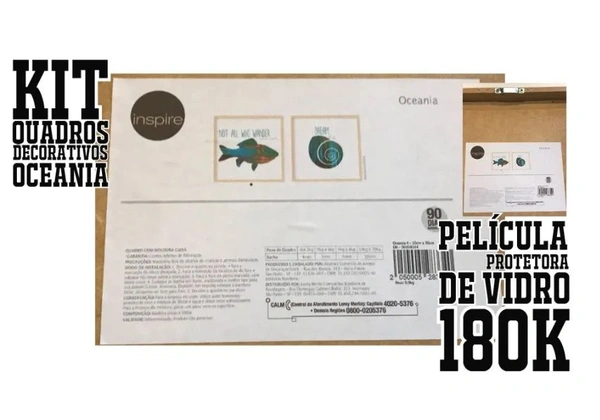 Quadros Decorativos com Película de Vidro Oceania