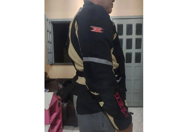Jaqueta Texx Force III Bege/Preto Tamanho 4XL