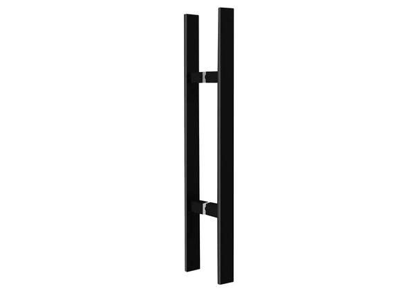 Puxador para porta aço duplo preto 40cm Prostell Puxador