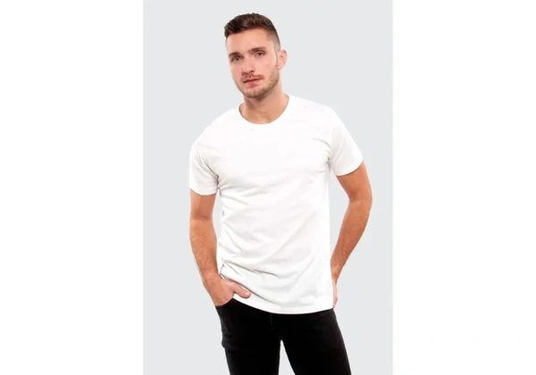 Camiseta Branca 100% Algodão Lisa Básica - Nova