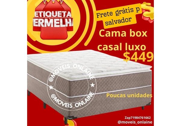 Cama box casal luxo
