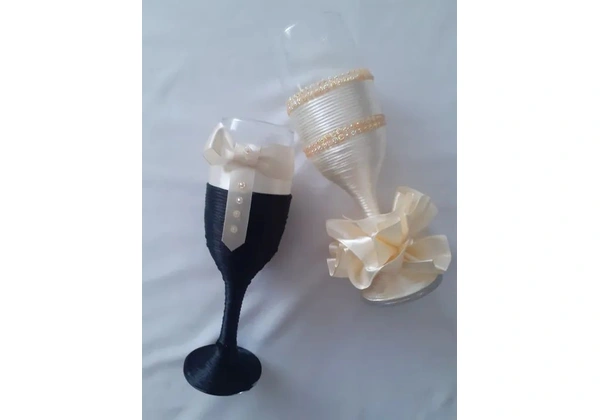Taças Noivos Decorada