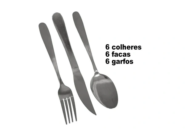 Kit Talheres Inox [18 peças] produto Novo