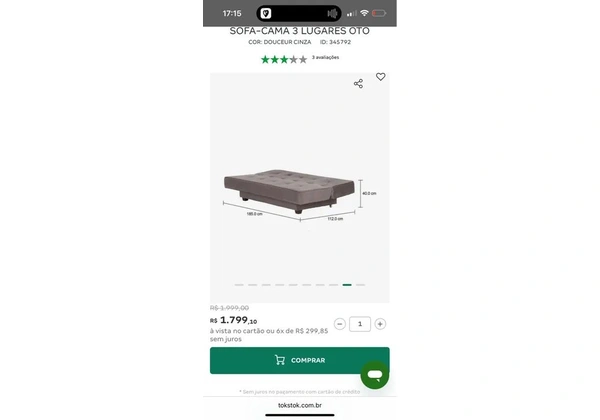 Sofá Cama 3 lugares