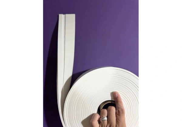 Ripado De Eva Branco Adesivado Frisado 5mm Larg 5cm - 10 Metros