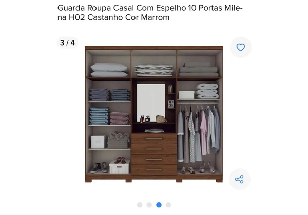 Guarda-roupa Casal Usado - Desmontado