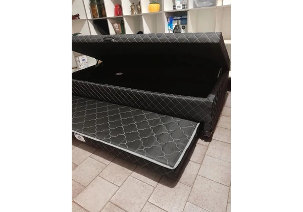 CAMA SOLTEIRO C/ BAÚ + AUXILIAR, NOVA! LEIAM:
