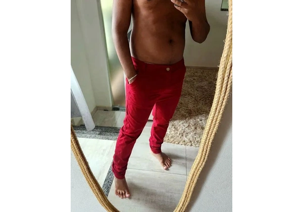 Calça skinny vermelha