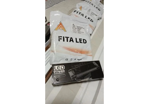 Kit Completo Perfil 17mm 5m + Fita Led 240 20w + Fonte Slim - 3 KITS