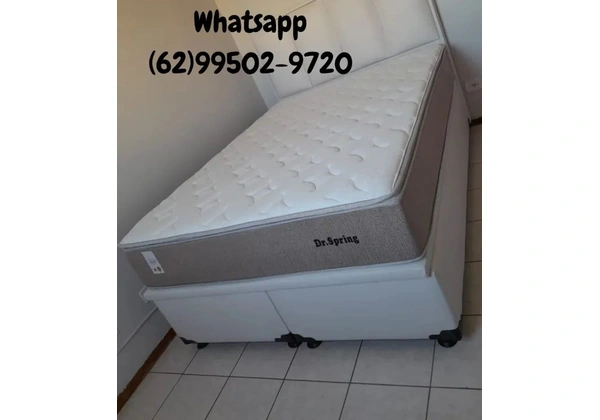 Cama Box Queen colchão dr spring ou magnum plumatex
