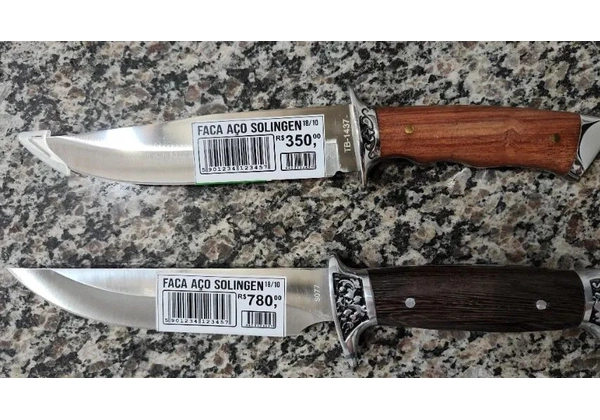 Facas de Aço Solingen 18/10 com Bainha