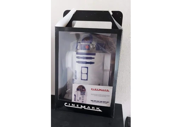 Balde de pipoca e refrigerante R2D2 Star Wars com certificado - lacrado