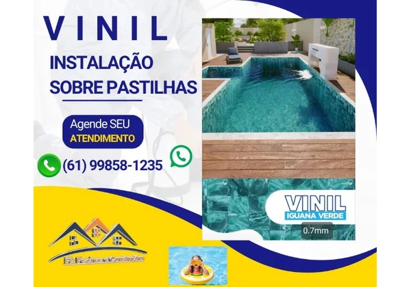 Vinil para Piscinas: com vazamentos, troca ou em construção Até 10x Cartões