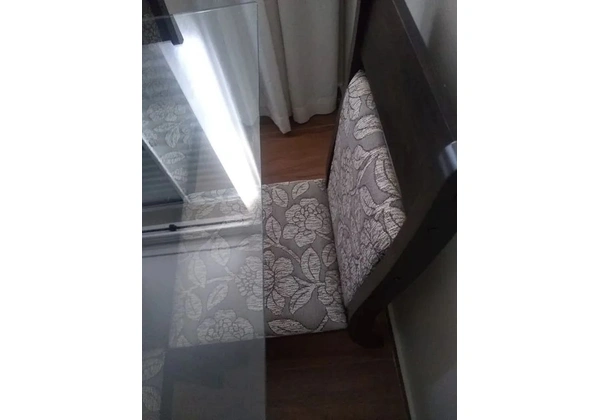 Mesa de jantar tampa de vidro