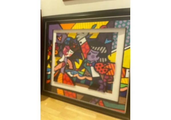 2 quadros originais com documentação de Romero Brito comprados em 2003