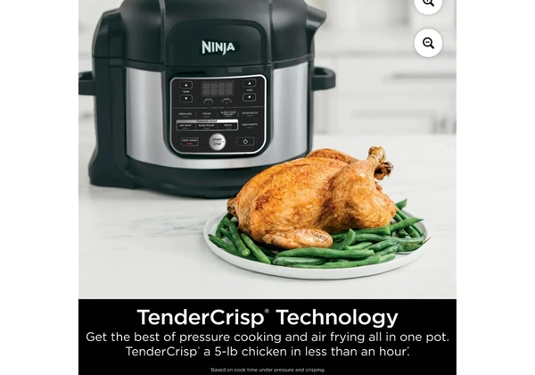 Panela Ninja® Foodi® 10-in-1 6.5-Quart Pro Pressure Cooker Air Fryer, Stainless, OS300