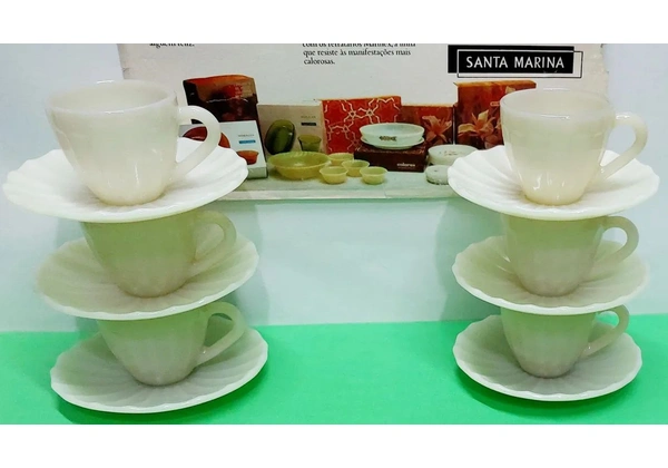 Jogo De 06 Xícaras De Cafezinho Colorex