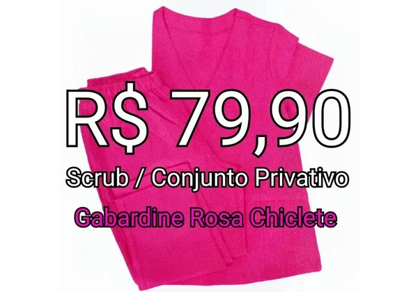 Scrub / Conjunto Privativo - Gabardine Rosa