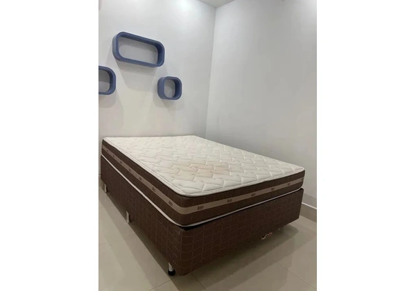 Cama Box Casal com Colchão