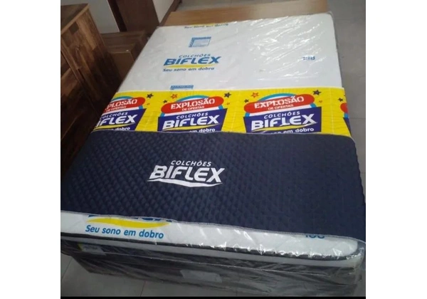 Cama Box base + colchão Biflex 138x188 ( Pronta entrega )