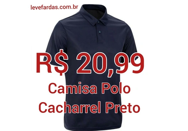 Camisa Polo - Cacharrel Preto