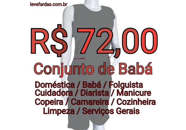 Uniforme de Doméstica / Babá / Cuidadora<br>