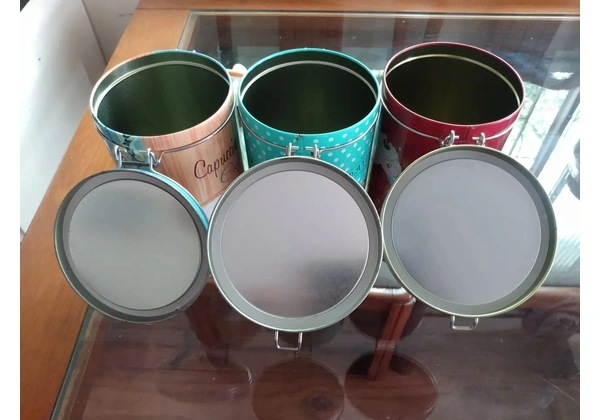 3 Latas Decorativas para Cozinha - Novo