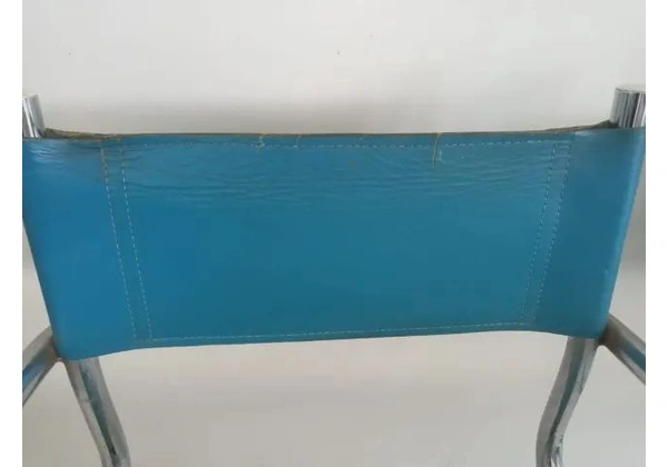 Cadeira Cromada em Couro