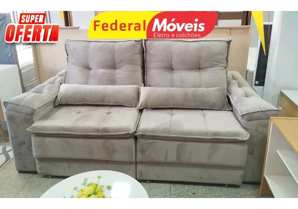 Sofá 2, 20m D33 Retrátil e Reclinável - Renove sua Sala Aqui