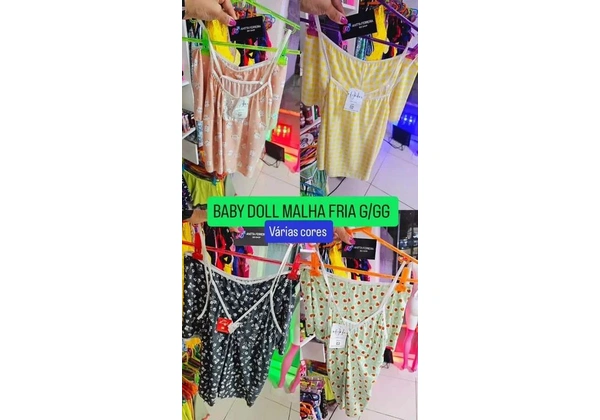 Baby Doll Malha Fria Vários Tamanhos