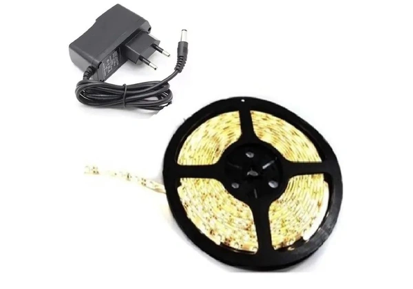 Fita Led 3528 5 Metros 300 Leds Silicone Com Fonte Ip65 Bivolt