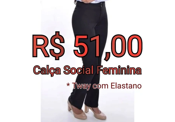 Calça Social Feminina em Two Way