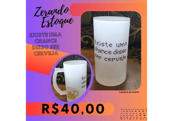 Canecas de chopp de vidro jateado - temas de Pai e de Cerveja 1 por 40, 00 / 2 por 75, 00