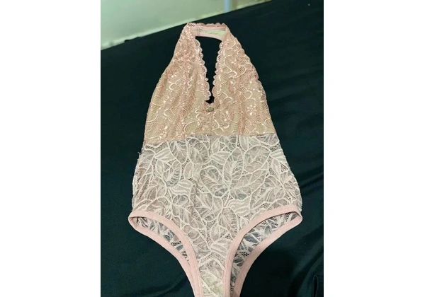 Body Renda Rosa G