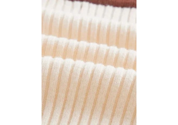 Cropped manga longa bege