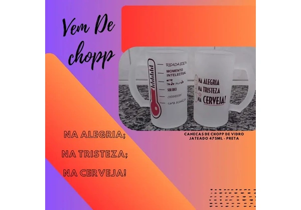 Canecas de chopp de vidro jateado - temas de Pai e de Cerveja 1 por 40, 00 / 2 por 75, 00